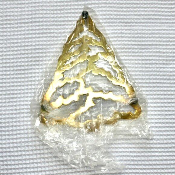 New Vintage 90's Brass Evergreen Pine Tree Trivet - Picture 2 of 6